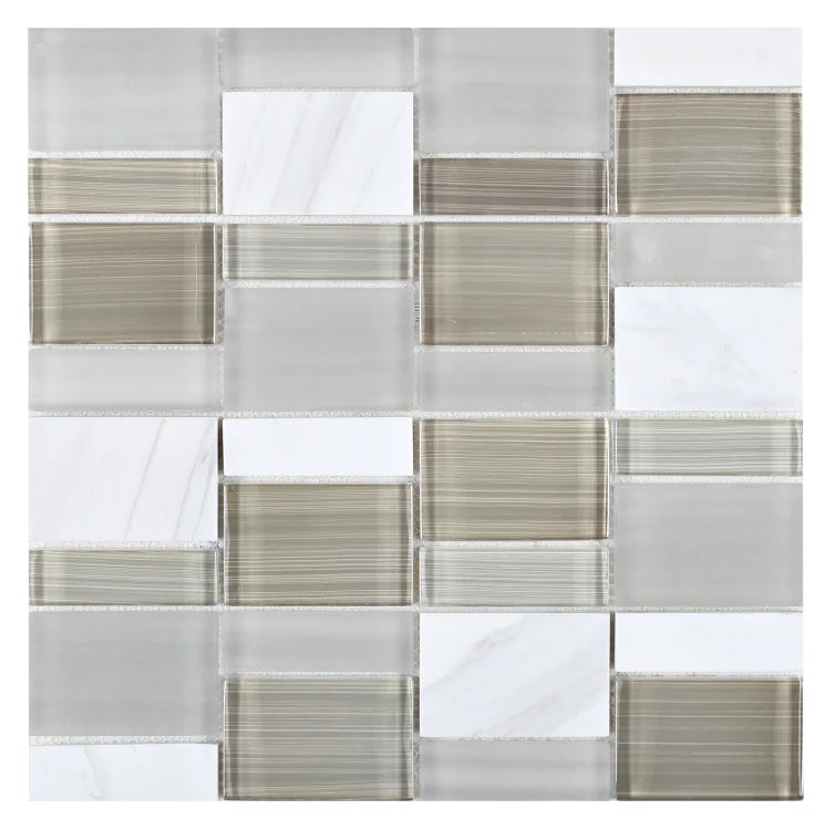 Milano Sea Salt Prime 11.75x11.75 Glass & Marble Mosaic