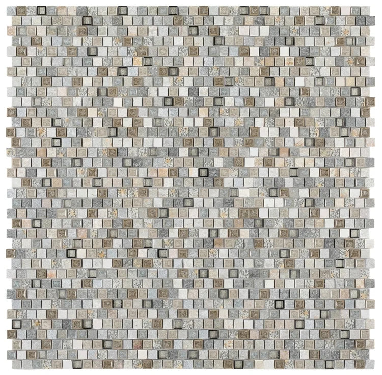 Milano Selene Beach 11.75x11.75 Slate Glass Mosaic