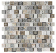 Milano Selene Beach 11.75x11.75 Slate Glass Mosaic