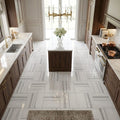 Mink / Equator (Zebra) Mink Marble 12x12 Polished Tile — Kitchen floor
