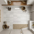 Mink / Equator (Zebra) Mink Marble 12x12 Polished Tile — Mudroom floor