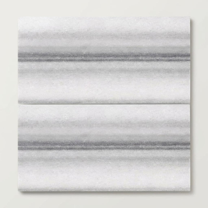 Mink / Equator (Zebra) Mink Marble 12x24 Polished Tile close-up