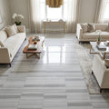 Mink / Equator (Zebra) Mink Marble 18x18 Polished Tile — Family Room floor