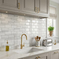 Mink / Equator (Zebra) Mink Marble 3x6 Polished Tile — Kitchen backsplash