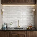 Mink / Equator (Zebra) Mink Marble 3x6 Polished Tile — Wet Bar backsplash