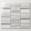 Mink / Equator (Zebra) Mink Marble 6x12 Polished Tile close-up