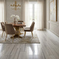 Mink / Equator (Zebra) Mink Marble 6x24 Polished Tile — Dining Room floor