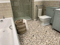 Mix Marble Pebbles Mesh Backed Tumbled Stone Mosaic Tile