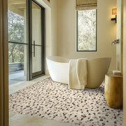 Mix Marble Pebbles Mesh Backed Tumbled Stone Mosaic Tile