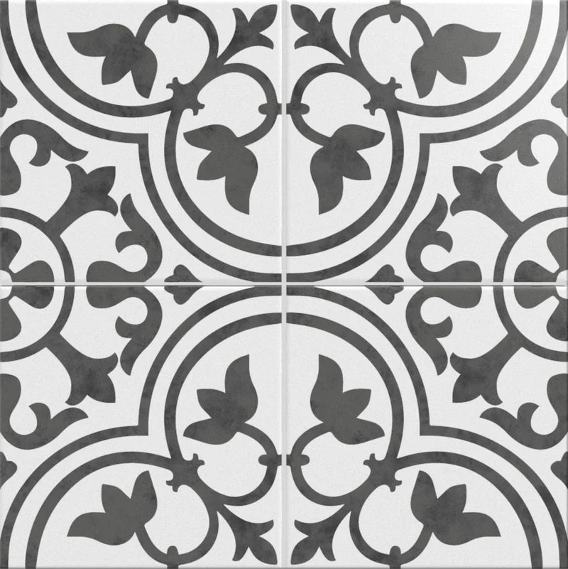 Mix & Match Series Heritage Braga 9275 8x8 Matte Decorative Look Porcelain Tile