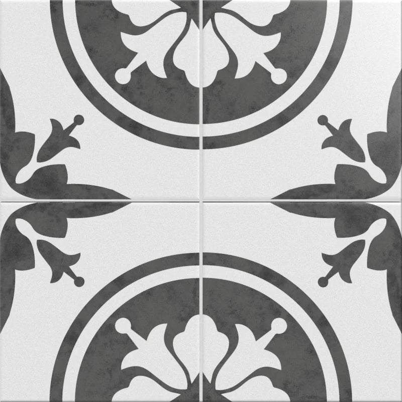 Mix & Match Series Heritage Braga 9277 8x8 Matte Decorative Look Porcelain Tile