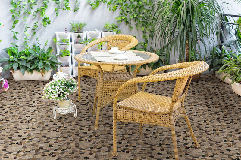 Mix River Pebbles Mesh Backed Pattern Natural 0.38 Inch Quartzite Mosaic Tile