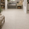 Mocha Cream 12x12 Honed Natural Limestone Tile — Basement floor