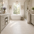 Mocha Cream 12x24 Honed Limestone Tile — Primary Bath floor