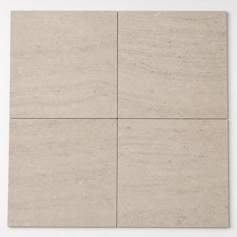 Mocha Cream 18x18 Honed Limestone Tile close-up