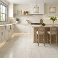 Mocha Cream Limestone Tile 12x24 Honed — Kitchen floor