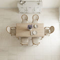 Mocha Cream Limestone Tile 24x24 Honed — Dining Room floor