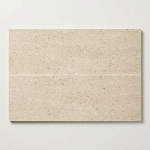 Mocha Cream Limestone Tile 8x24 Brushed close-up