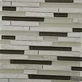 Modello Grigio Interlocking Pattern Misc. Glass Stone Blend Mosaic Tile