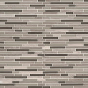 Modello Grigio Interlocking Pattern Misc. Glass Stone Blend Mosaic Tile