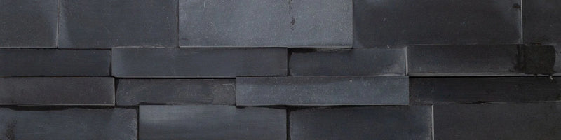 Modern Ledgestone Basalt Black 6x24 Natural Basalt Ledger Stone