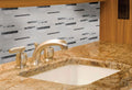 Moderno Blanco Interlocking Pattern Misc. Glass Stone Metal Blend Mosaic Tile