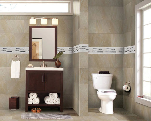 Moderno Blanco Interlocking Pattern Misc. Glass Stone Metal Blend Mosaic Tile