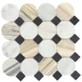 Modni Emery Warm Blend 13.75x13.75 Honed Marble Mosaic
