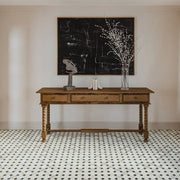 Modni Emery Warm Blend 13.75x13.75 Honed Marble Mosaic