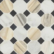 Modni Emery Warm Blend 13.75x13.75 Honed Marble Mosaic