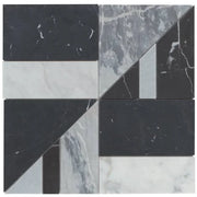 Modni Lennox Cool Blend 16x16 Honed Decorative Marble Mosaic