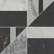 Modni Lennox Cool Blend 16x16 Honed Decorative Marble Mosaic