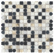 Modni Monroe Warm Blend Honed Decorative Marble Mosaic