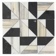 Modni Quin Warm Blend Honed 11.75x11.75 Marble Mosaic