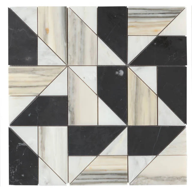 Modni Quin Warm Blend Honed 11.75x11.75 Marble Mosaic