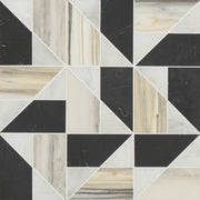 Modni Quin Warm Blend Honed 11.75x11.75 Marble Mosaic