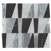 Modni Zayden Cool Blend 12.75x11.75 Honed Marble Decorative Mosaic
