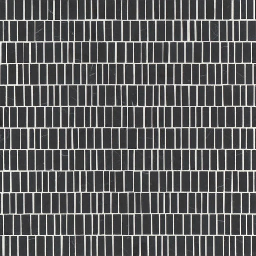 Monet Nero Marquina 12.25x12 7 Honed Decorative Marble Mosaic
