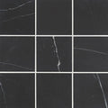 Monet Nero Marquina 4x4 Honed Decorative Marble Floor & Wall Tile