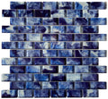 MONET Optic Blue 1x2 Blue Glass Mosaic Tile
