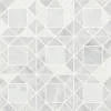 Monet Oriental White 11.75x11.75 Honed Decorative Marble Mosaic