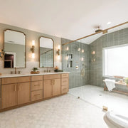 Monet Oriental White 12.25x12.25 Honed Marble Mosaic