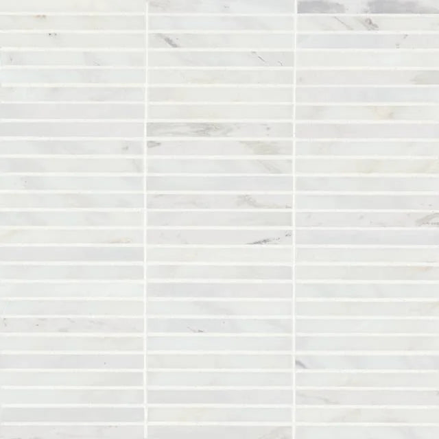 Monet Oriental White 12x11.75 Honed Decorative Marble Mosaic