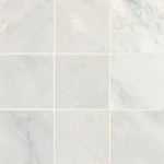 Monet Oriental White 4x4 Honed Decorative Floor & Wall Marble Tile