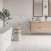 Monet Oriental White 8x2 Honed Marble Floor & Wall Tile