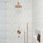 Monet White Carrara 11.25x11.25 Honed Decorative Marble Mosaic