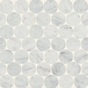 Monet White Carrara 11.75x11.5 Honed Marble Mosaic
