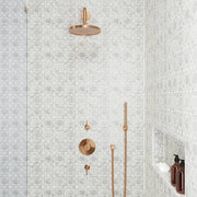 Monet White Carrara 11.75x11.75 Honed Decorative Marble Mosaic