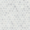 Monet White Carrara 11.75x11.25 Honed Decorative Marble Mosaic