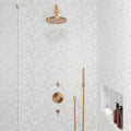 Monet White Carrara 11.75x11.25 Honed Decorative Marble Mosaic